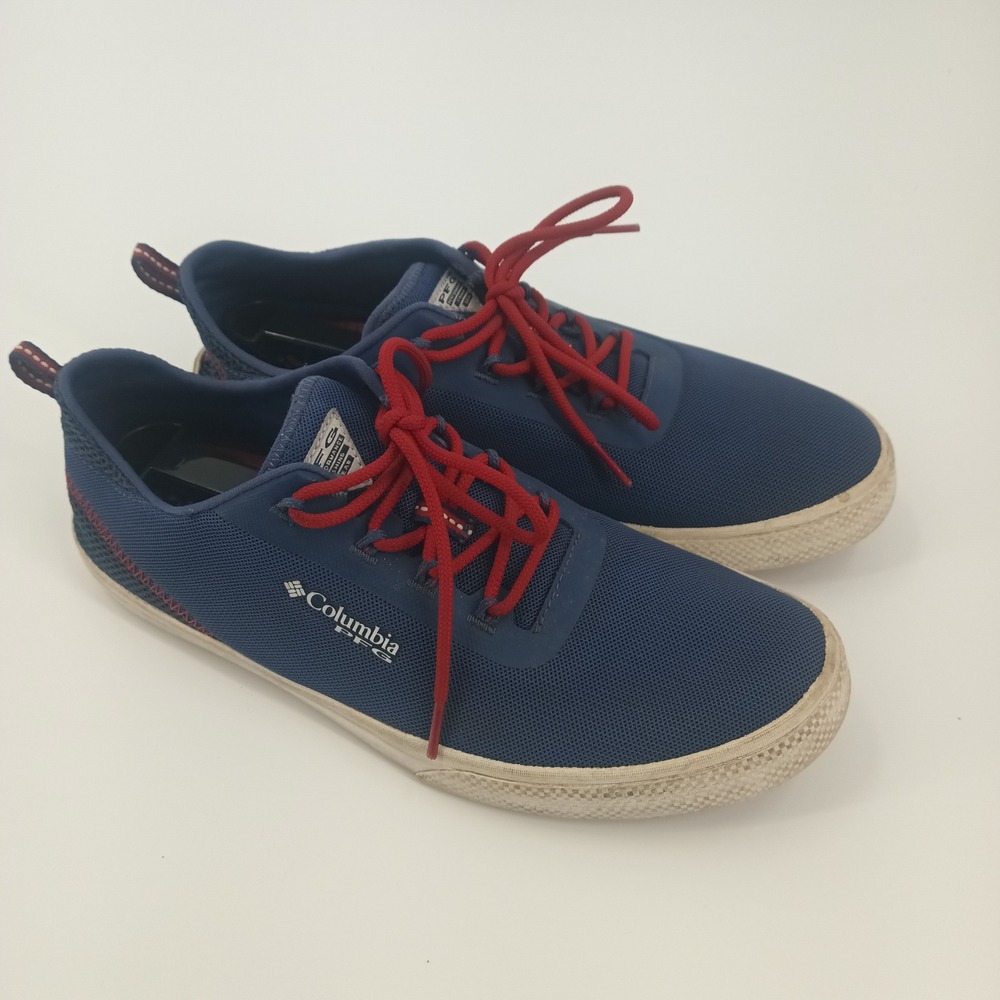 Columbia PFG Dorado CVO Mens 9.5 Navy Blue Red Fishing Shoes YM4667-469